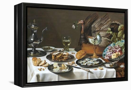 Still Life with Turkey Pie-Pieter Claesz-Framed Premier Image Canvas