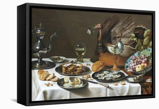 Still Life with Turkey Pie-Pieter Claesz-Framed Premier Image Canvas