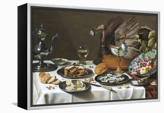 Still Life with Turkey Pie-Pieter Claesz-Framed Premier Image Canvas