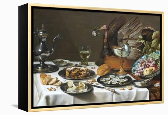 Still Life with Turkey Pie-Pieter Claesz-Framed Premier Image Canvas
