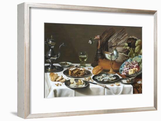 Still Life with Turkey Pie-Pieter Claesz-Framed Premium Giclee Print