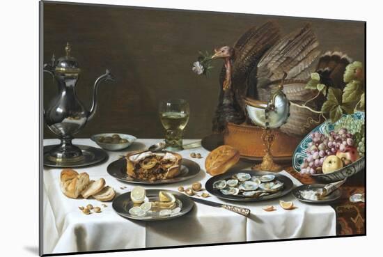 Still Life with Turkey Pie-Pieter Claesz-Mounted Premium Giclee Print