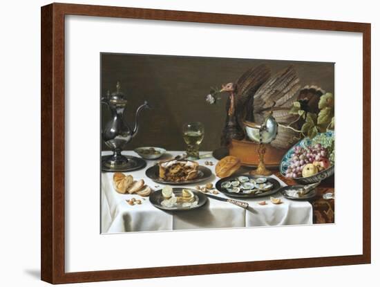 Still Life with Turkey Pie-Pieter Claesz-Framed Premium Giclee Print