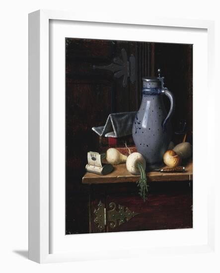 Still Life with Turnips and Beer Stein, 1893-David Gilmour Blythe-Framed Giclee Print