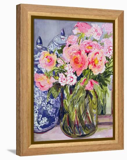 Still Life with Two Blue Ginger Jars-Joan Thewsey-Framed Premier Image Canvas