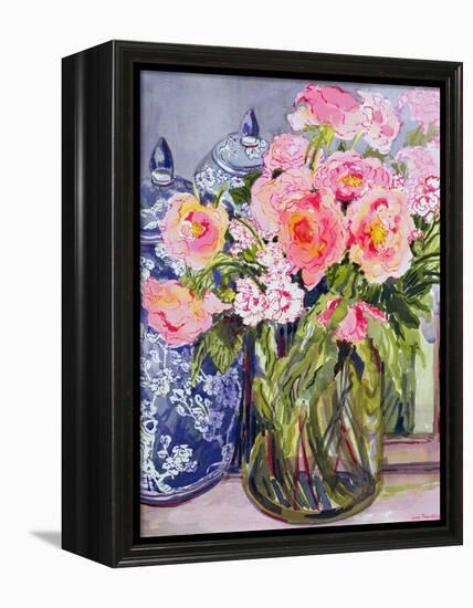 Still Life with Two Blue Ginger Jars-Joan Thewsey-Framed Premier Image Canvas