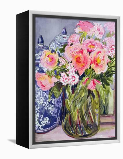 Still Life with Two Blue Ginger Jars-Joan Thewsey-Framed Premier Image Canvas