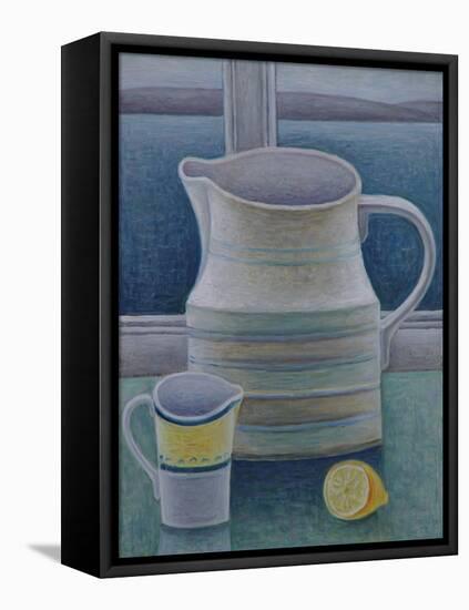 Still Life with Two Jugs and Lemon-Ruth Addinall-Framed Premier Image Canvas