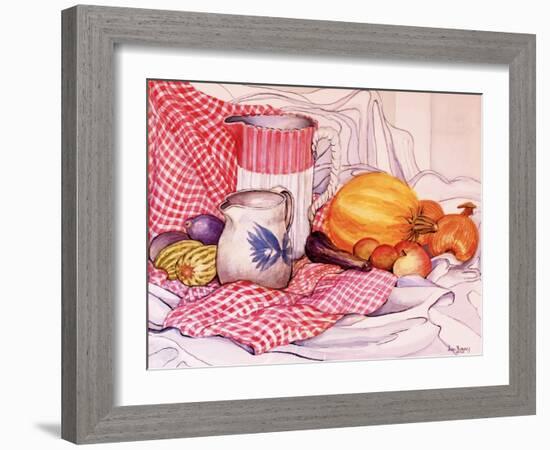 Still-Life with Two Jugs and Vegetables-Joan Thewsey-Framed Giclee Print