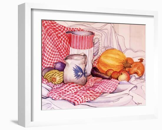 Still-Life with Two Jugs and Vegetables-Joan Thewsey-Framed Giclee Print
