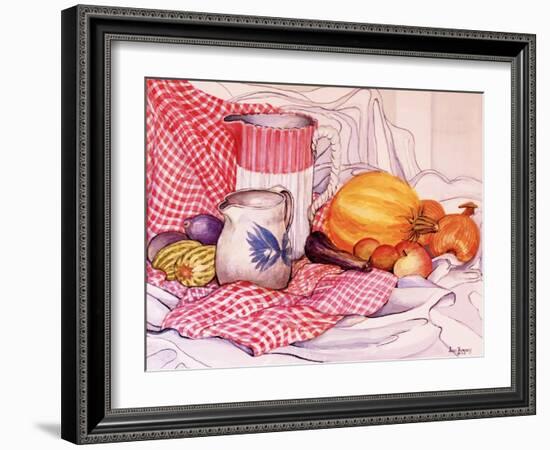 Still-Life with Two Jugs and Vegetables-Joan Thewsey-Framed Giclee Print