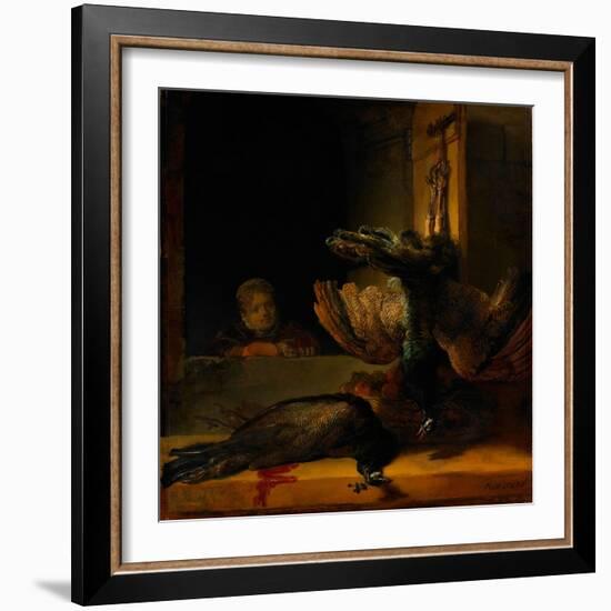 Still Life with Two Peacocks and a Girl, Ca 1639-Rembrandt van Rijn-Framed Giclee Print