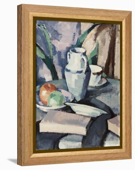 Still Life with Vase and Books-Samuel John Peploe-Framed Premier Image Canvas