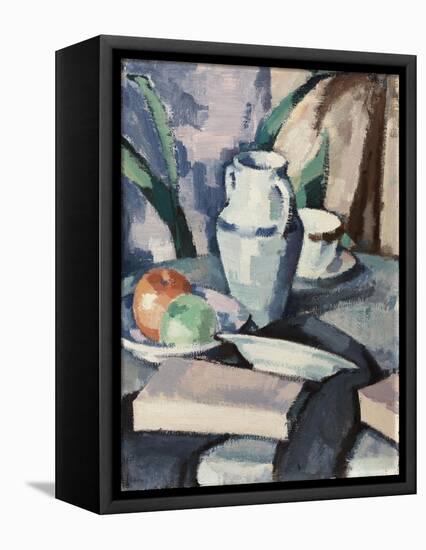 Still Life with Vase and Books-Samuel John Peploe-Framed Premier Image Canvas