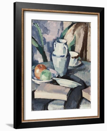 Still Life with Vase and Books-Samuel John Peploe-Framed Giclee Print