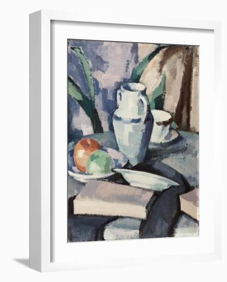 Still Life with Vase and Books-Samuel John Peploe-Framed Giclee Print