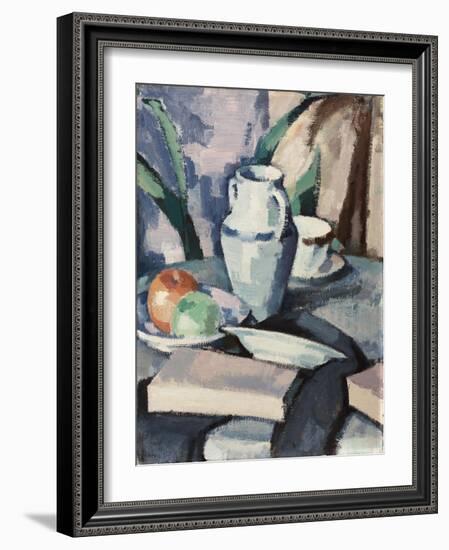 Still Life with Vase and Books-Samuel John Peploe-Framed Giclee Print