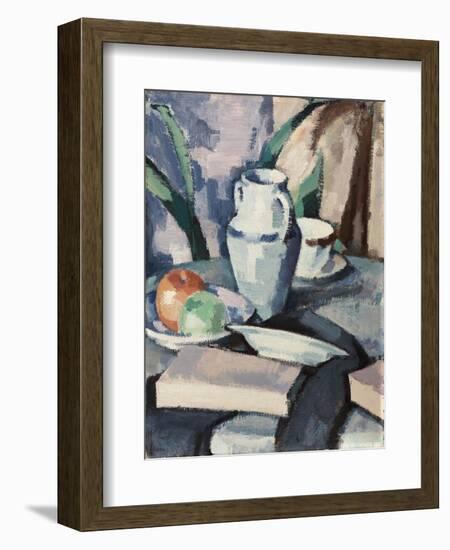 Still Life with Vase and Books-Samuel John Peploe-Framed Giclee Print