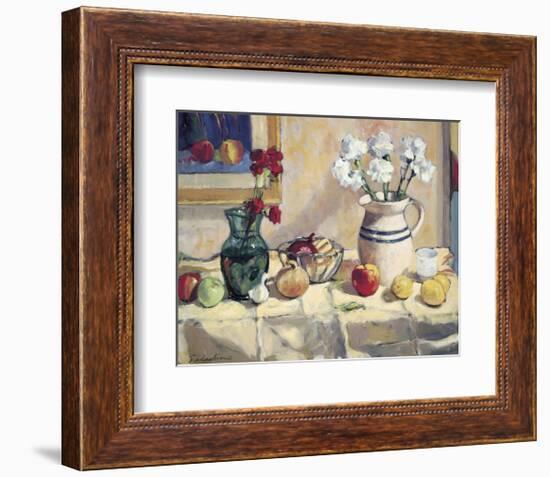 Still Life with Vase and Pitcher-Tony Saladino-Framed Art Print