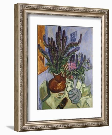 Still Life with Vase of Flowers, 1912-Ernst Ludwig Kirchner-Framed Giclee Print