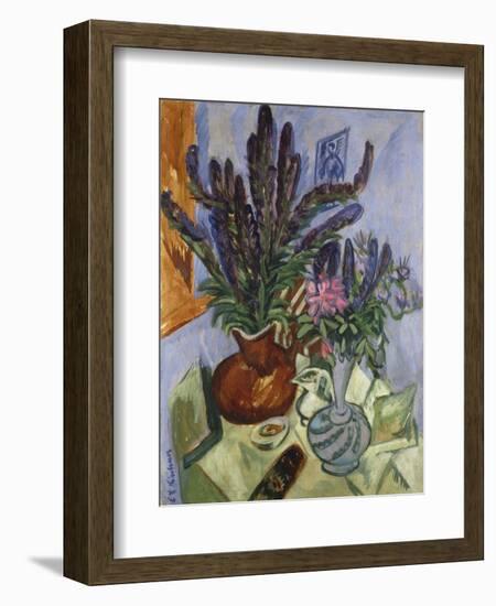 Still Life with Vase of Flowers, 1912-Ernst Ludwig Kirchner-Framed Giclee Print