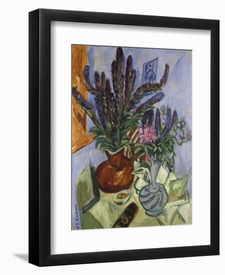 Still Life with Vase of Flowers, 1912-Ernst Ludwig Kirchner-Framed Giclee Print
