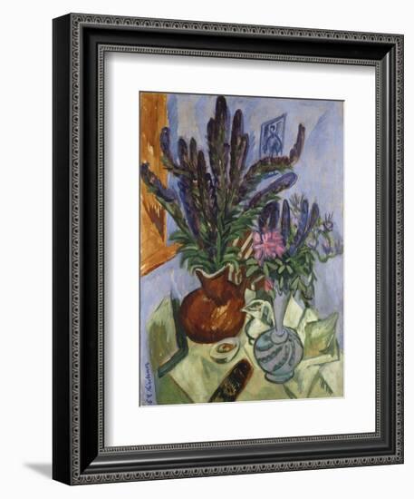 Still Life with Vase of Flowers, 1912-Ernst Ludwig Kirchner-Framed Giclee Print