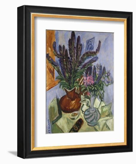 Still Life with Vase of Flowers, 1912-Ernst Ludwig Kirchner-Framed Giclee Print