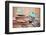 Still Life with Vintage Camera and Photos. Blur Effect, Focus on Camera-soupstock-Framed Photographic Print