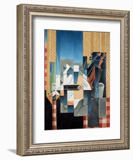Still Life with Violin and Guitar, 1913-Juan Gris-Framed Giclee Print