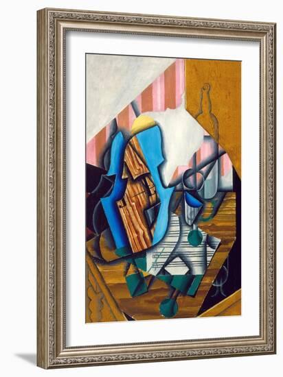 Still Life with Violin and Music Sheet, 1914-Juan Gris-Framed Giclee Print
