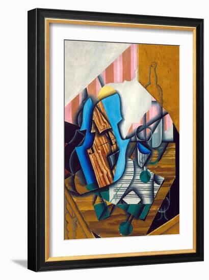 Still Life with Violin and Music Sheet, 1914-Juan Gris-Framed Giclee Print