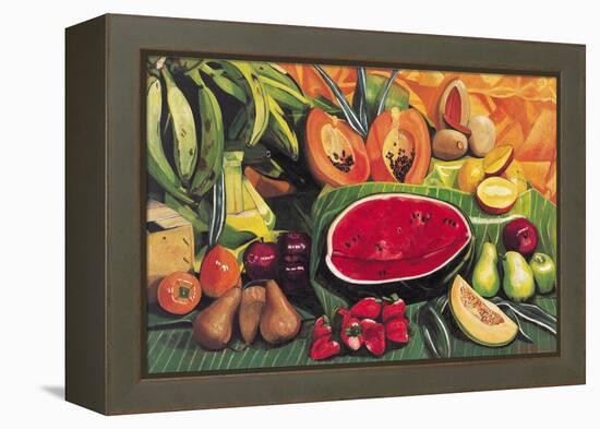 Still Life with Watermelon, 2005-Pedro Diego Alvarado-Framed Premier Image Canvas