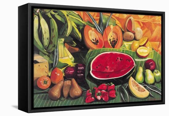 Still Life with Watermelon, 2005-Pedro Diego Alvarado-Framed Premier Image Canvas