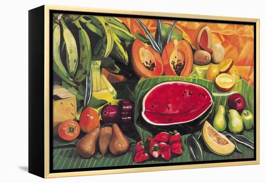 Still Life with Watermelon, 2005-Pedro Diego Alvarado-Framed Premier Image Canvas