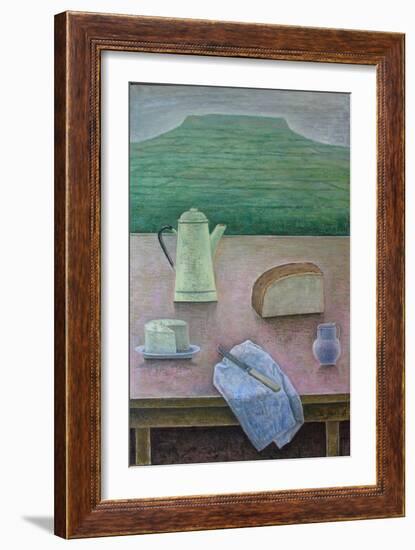 Still Life with Wensleydale Cheese, 2013-Ruth Addinall-Framed Premium Giclee Print