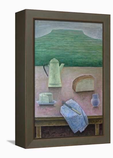 Still Life with Wensleydale Cheese, 2013-Ruth Addinall-Framed Premier Image Canvas