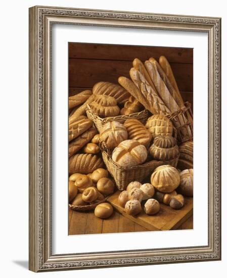 Still Life with White Bread, Bread Rolls & Bread Sticks-Gerrit Buntrock-Framed Photographic Print