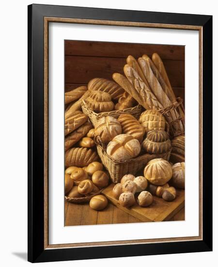 Still Life with White Bread, Bread Rolls & Bread Sticks-Gerrit Buntrock-Framed Photographic Print