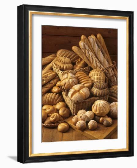 Still Life with White Bread, Bread Rolls & Bread Sticks-Gerrit Buntrock-Framed Photographic Print