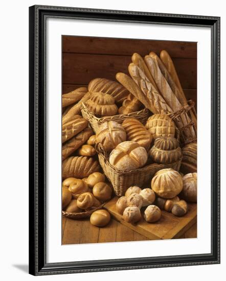 Still Life with White Bread, Bread Rolls & Bread Sticks-Gerrit Buntrock-Framed Photographic Print