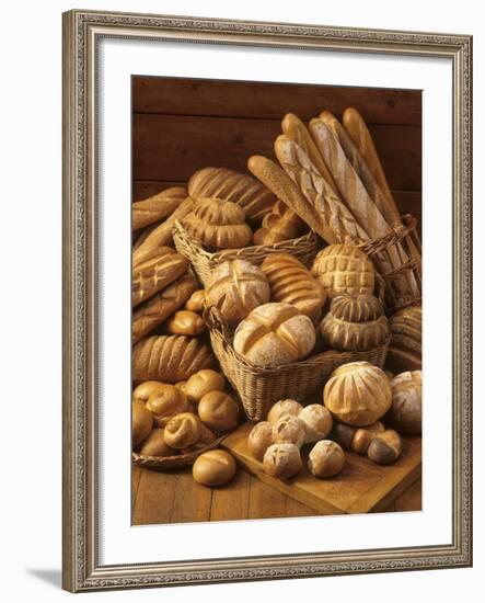 Still Life with White Bread, Bread Rolls & Bread Sticks-Gerrit Buntrock-Framed Photographic Print