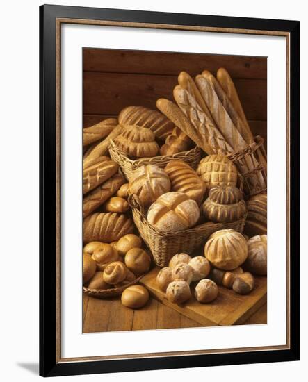 Still Life with White Bread, Bread Rolls & Bread Sticks-Gerrit Buntrock-Framed Photographic Print