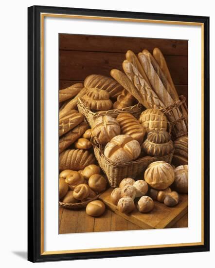 Still Life with White Bread, Bread Rolls & Bread Sticks-Gerrit Buntrock-Framed Photographic Print