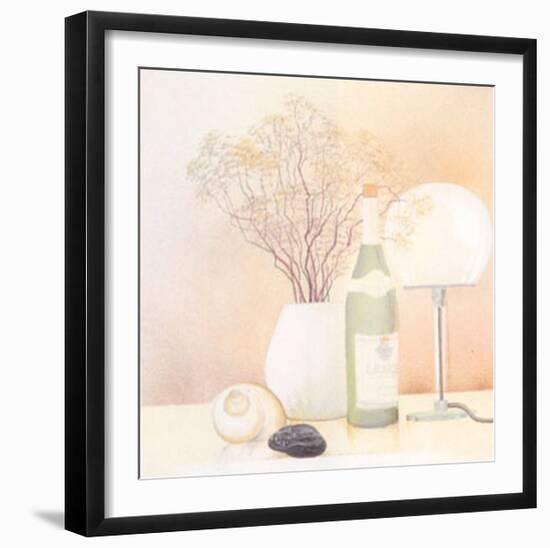 Still Life with White Lamp-Heinz Hock-Framed Art Print