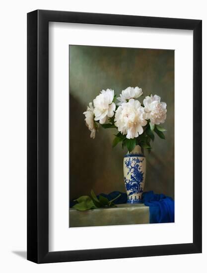 Still Life with White Peonies-martateron-Framed Photographic Print