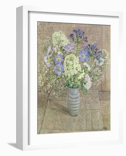 Still Life with White Phlox, Blue Agapanthus and Scabious-Maurice Sheppard-Framed Giclee Print