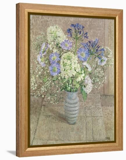 Still Life with White Phlox, Blue Agapanthus and Scabious-Maurice Sheppard-Framed Premier Image Canvas