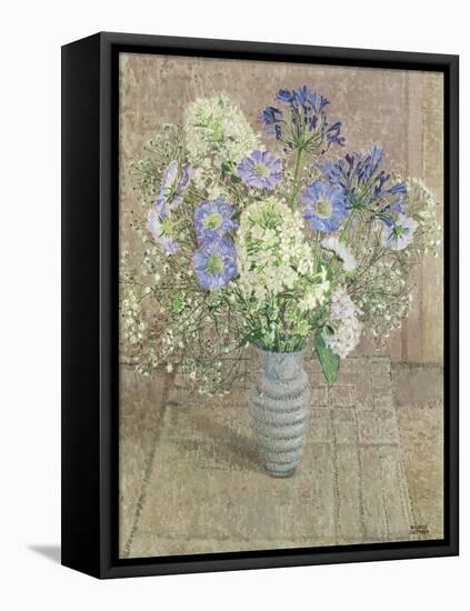 Still Life with White Phlox, Blue Agapanthus and Scabious-Maurice Sheppard-Framed Premier Image Canvas