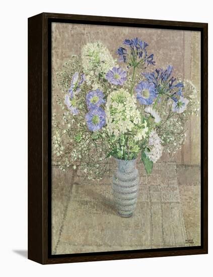Still Life with White Phlox, Blue Agapanthus and Scabious-Maurice Sheppard-Framed Premier Image Canvas
